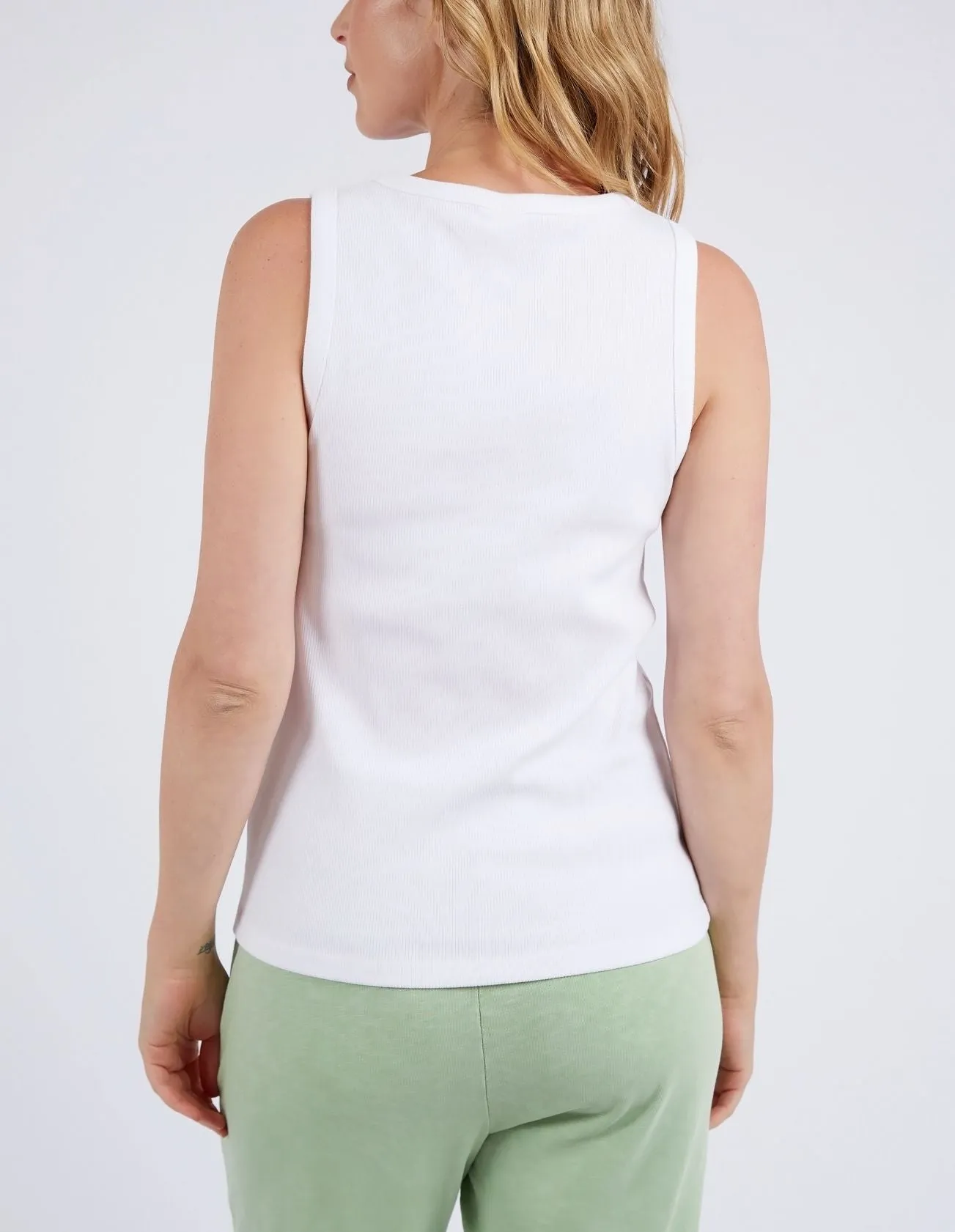 Rib Vee Tank - White