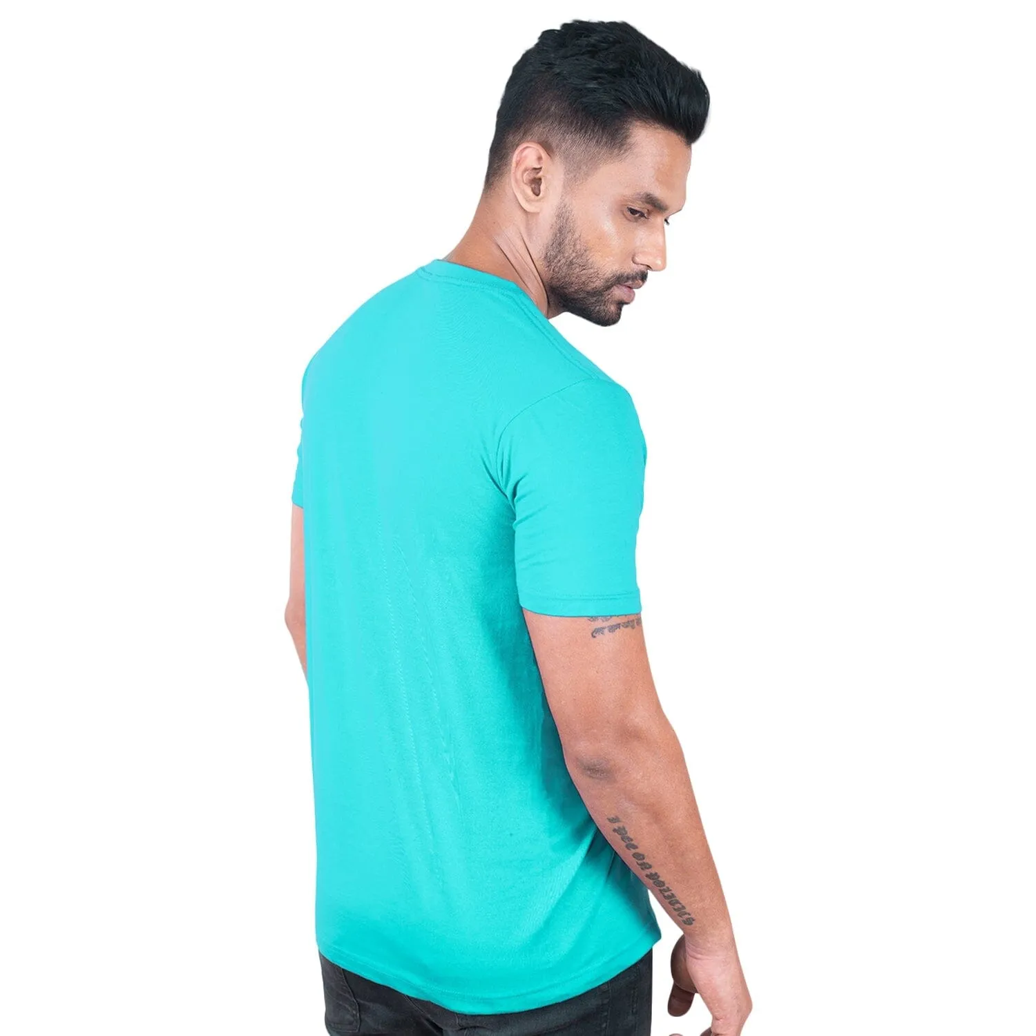 Round Neck Emerald Half Sleeve