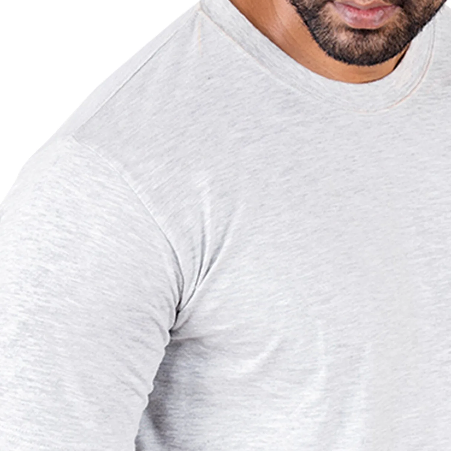 Round Neck Grey Half Sleeve