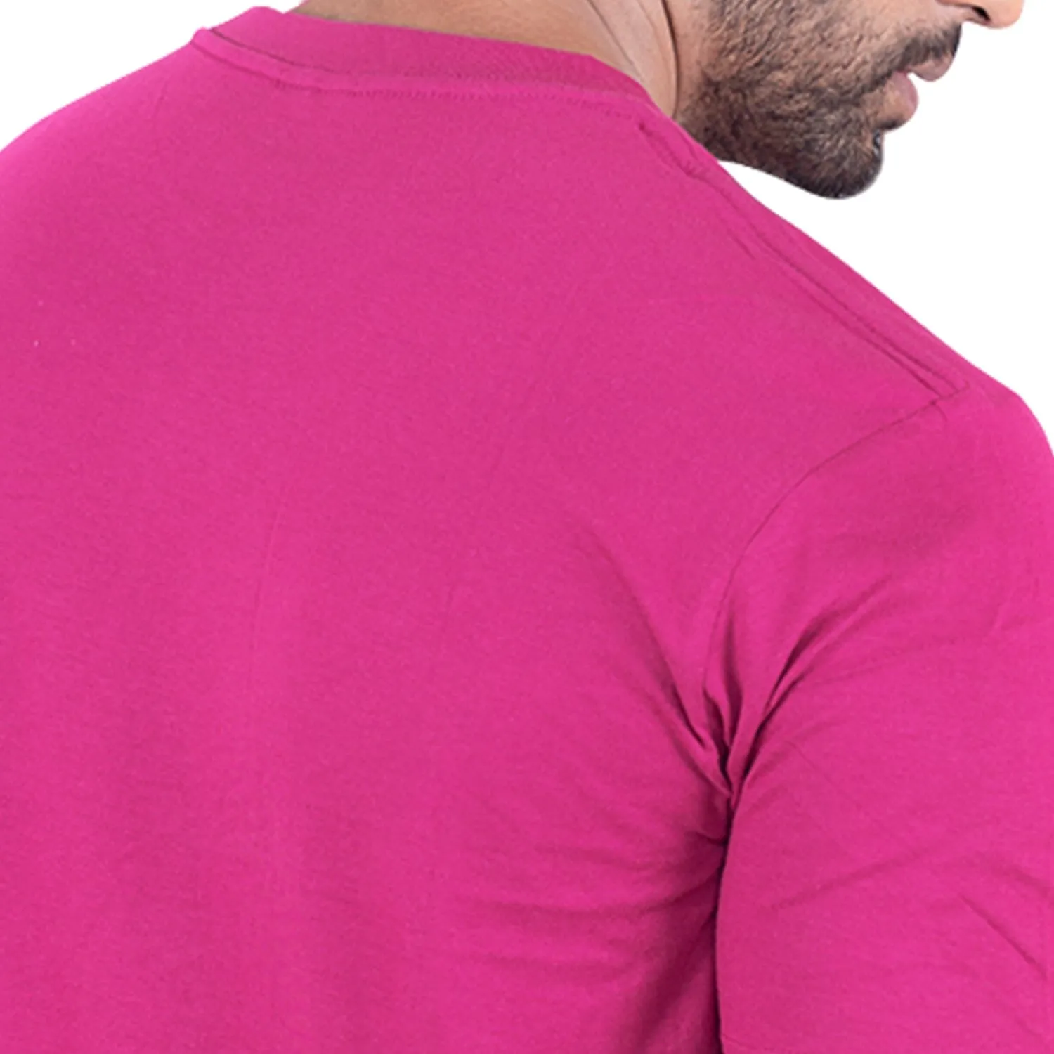 Round Neck Megenta Half Sleeve