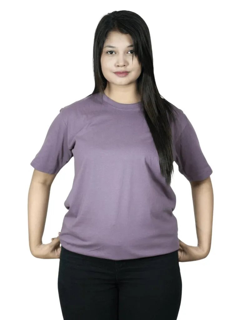 Round Neck Vintage Violet  Half Sleeve