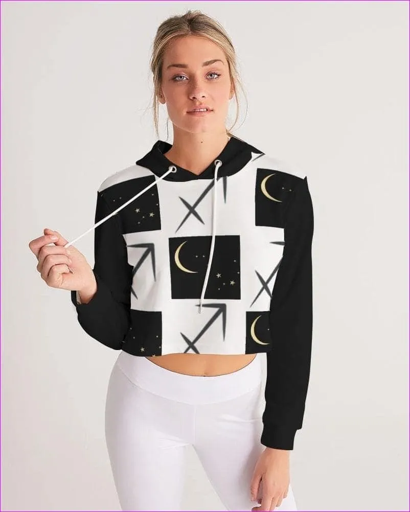 Sagittarius Moon  Women's Cropped Hoodie