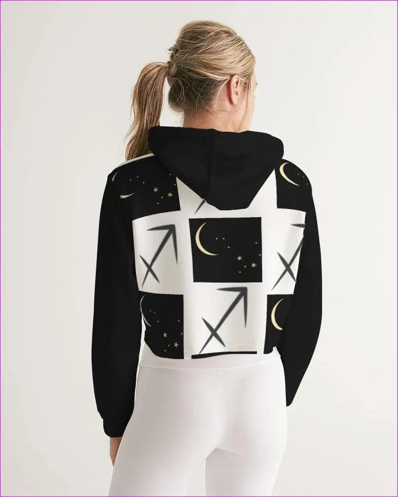 Sagittarius Moon  Women's Cropped Hoodie