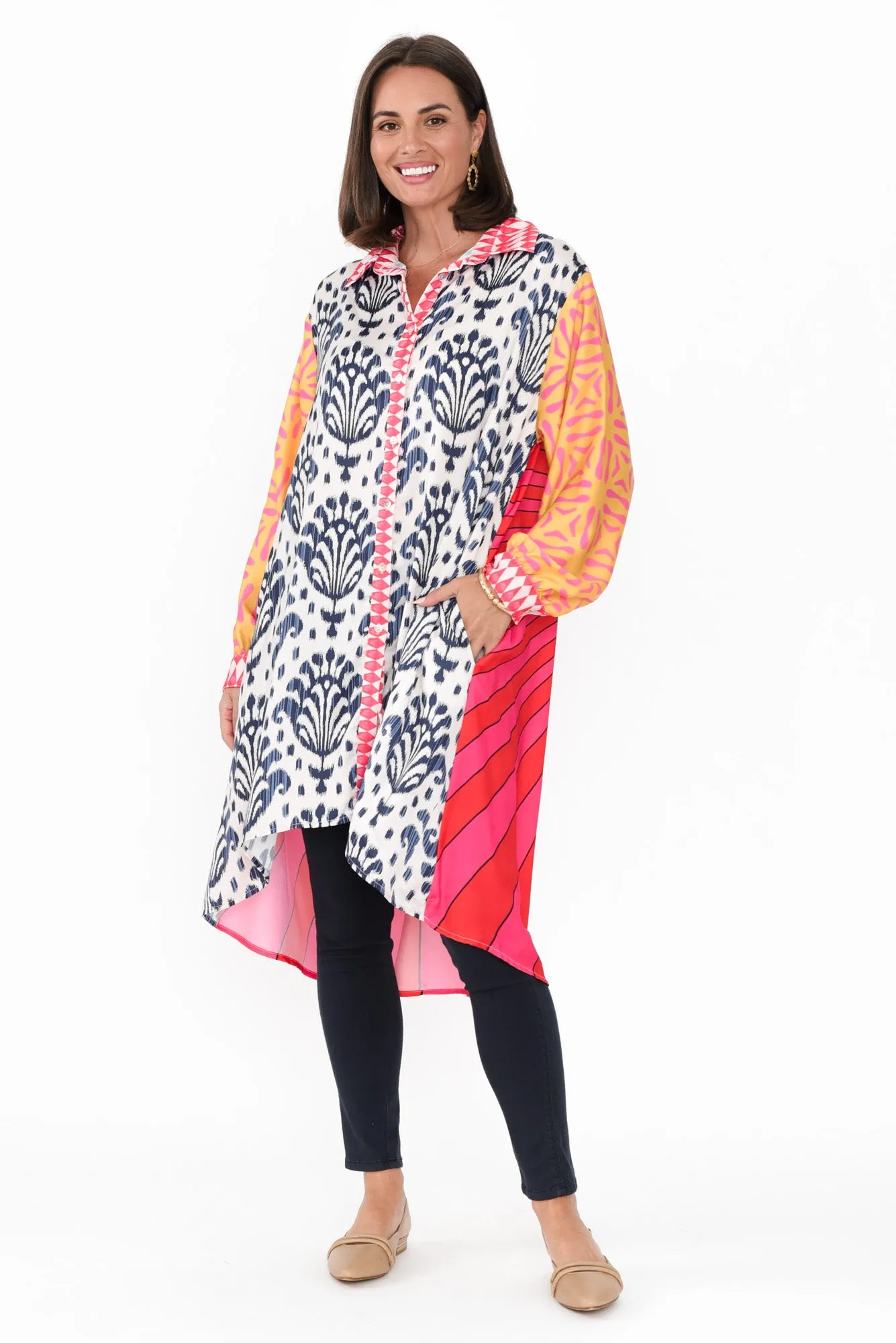 Samantha Navy Mosaic Tunic