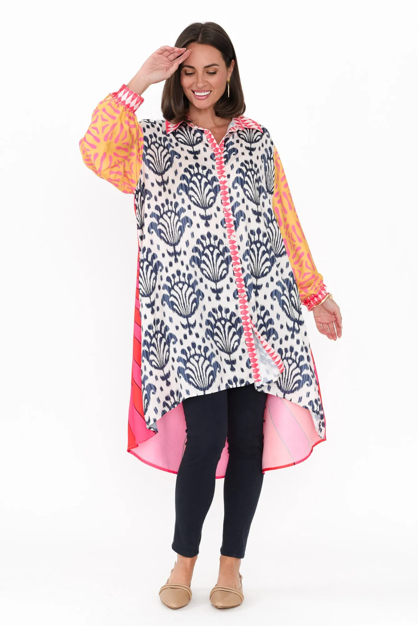 Samantha Navy Mosaic Tunic