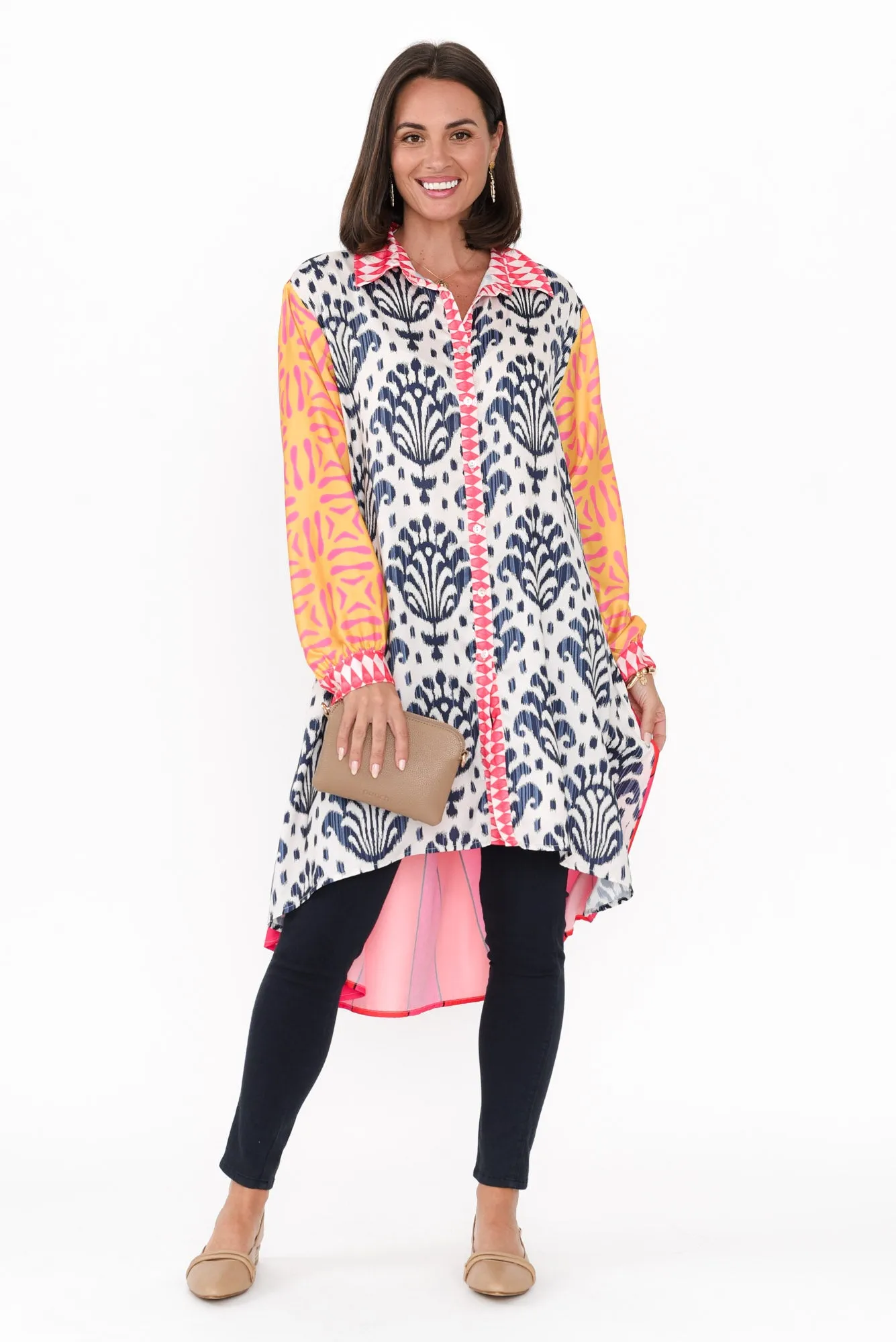 Samantha Navy Mosaic Tunic