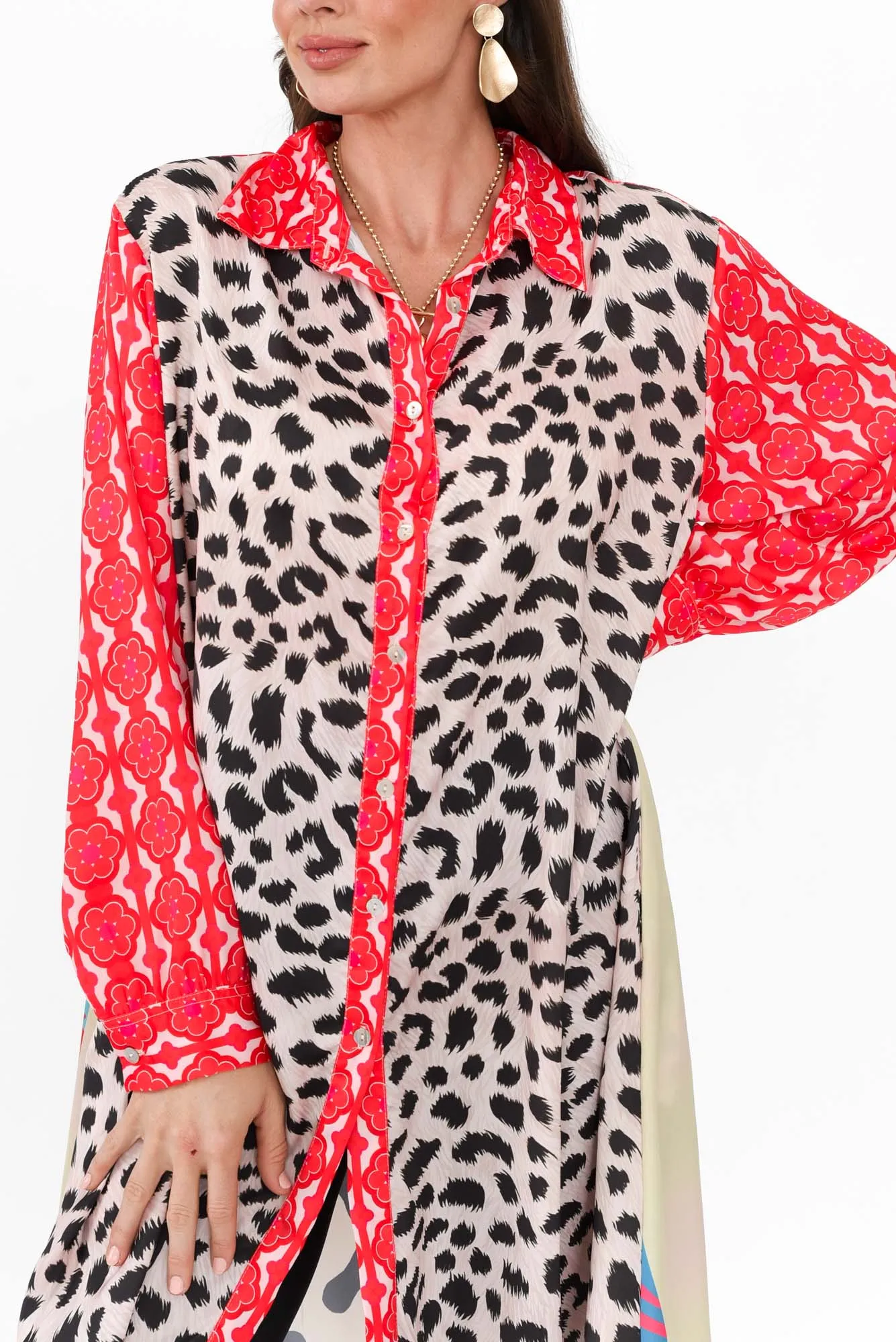 Samantha Pink Leopard Tunic