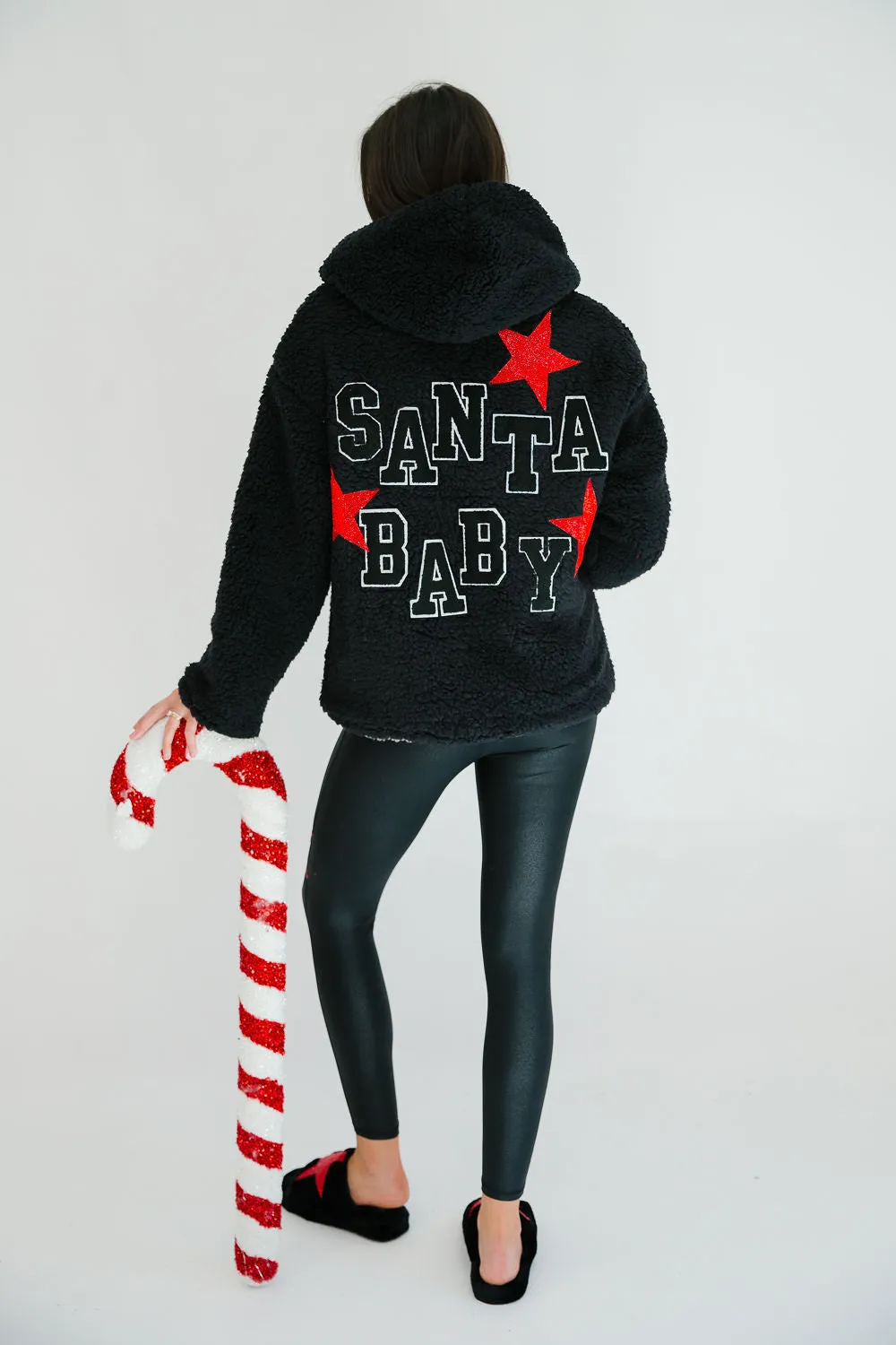 SANTA BABY BLACK SHERPA JACKET