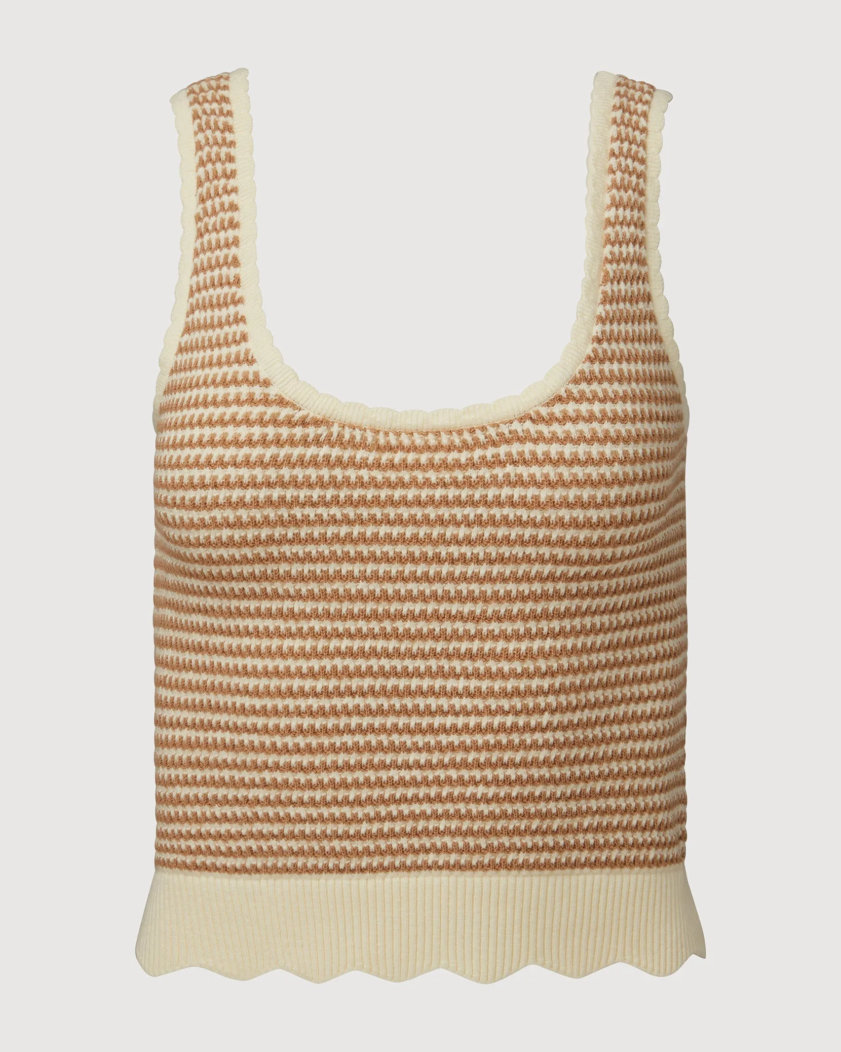 Scallop Cropped Tank