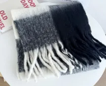 Scarf Women's Super Soft Warm Black/White/Grey rtbwgreys