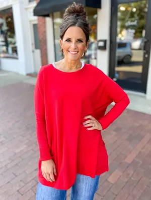 Scarlet Pocket Sweater Tunic