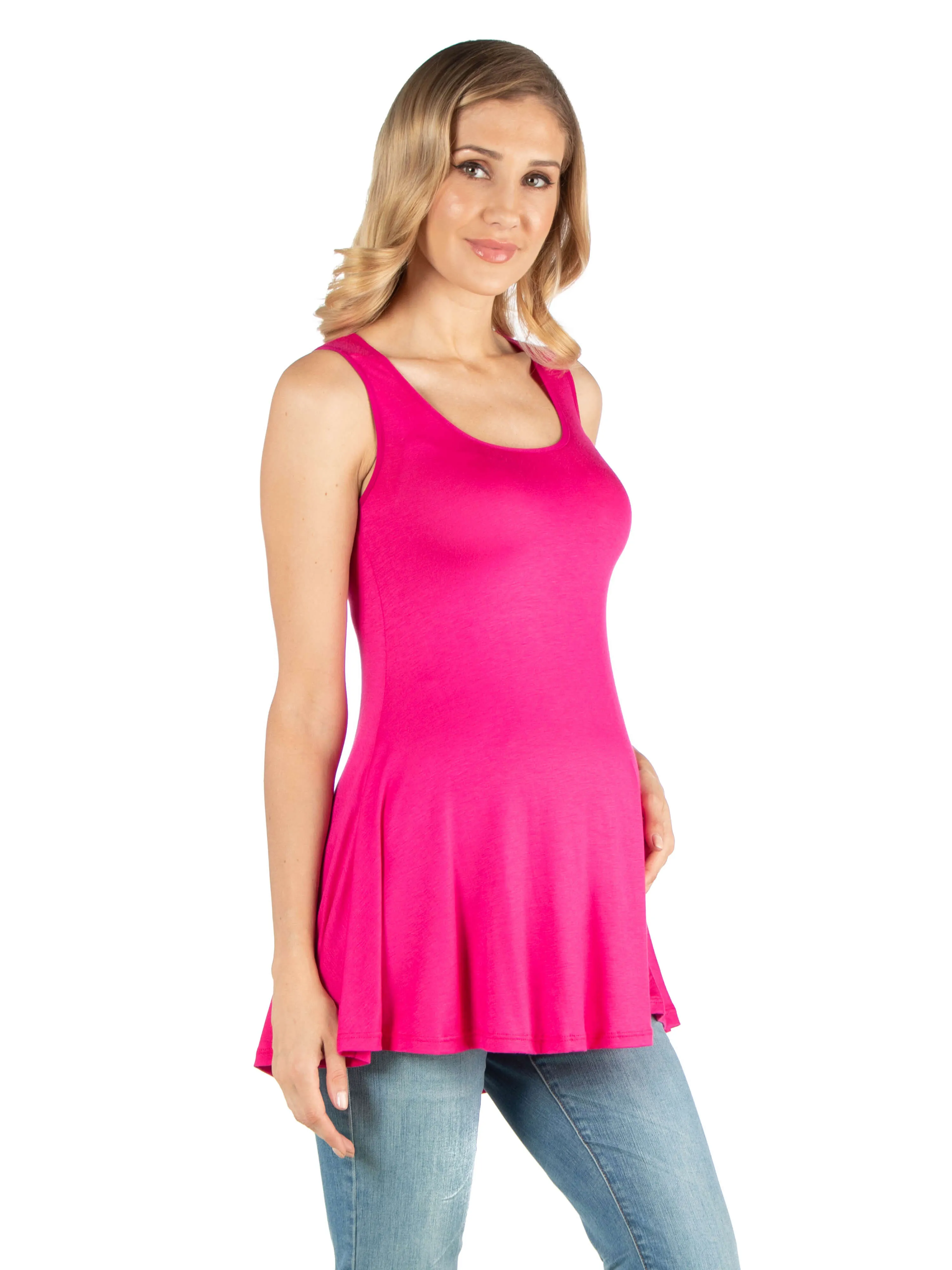 Scoop Neck Sleeveless Maternity Tank Top