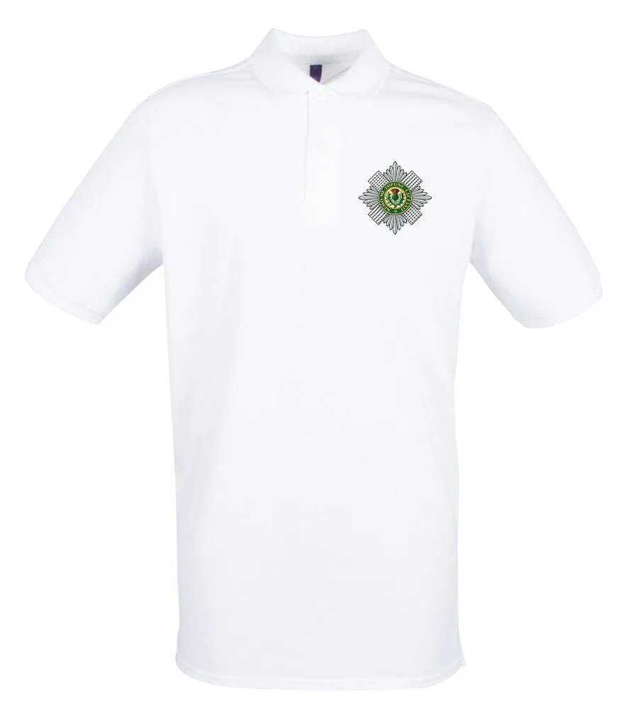 Scots Guards Embroidered Pique Polo Shirt