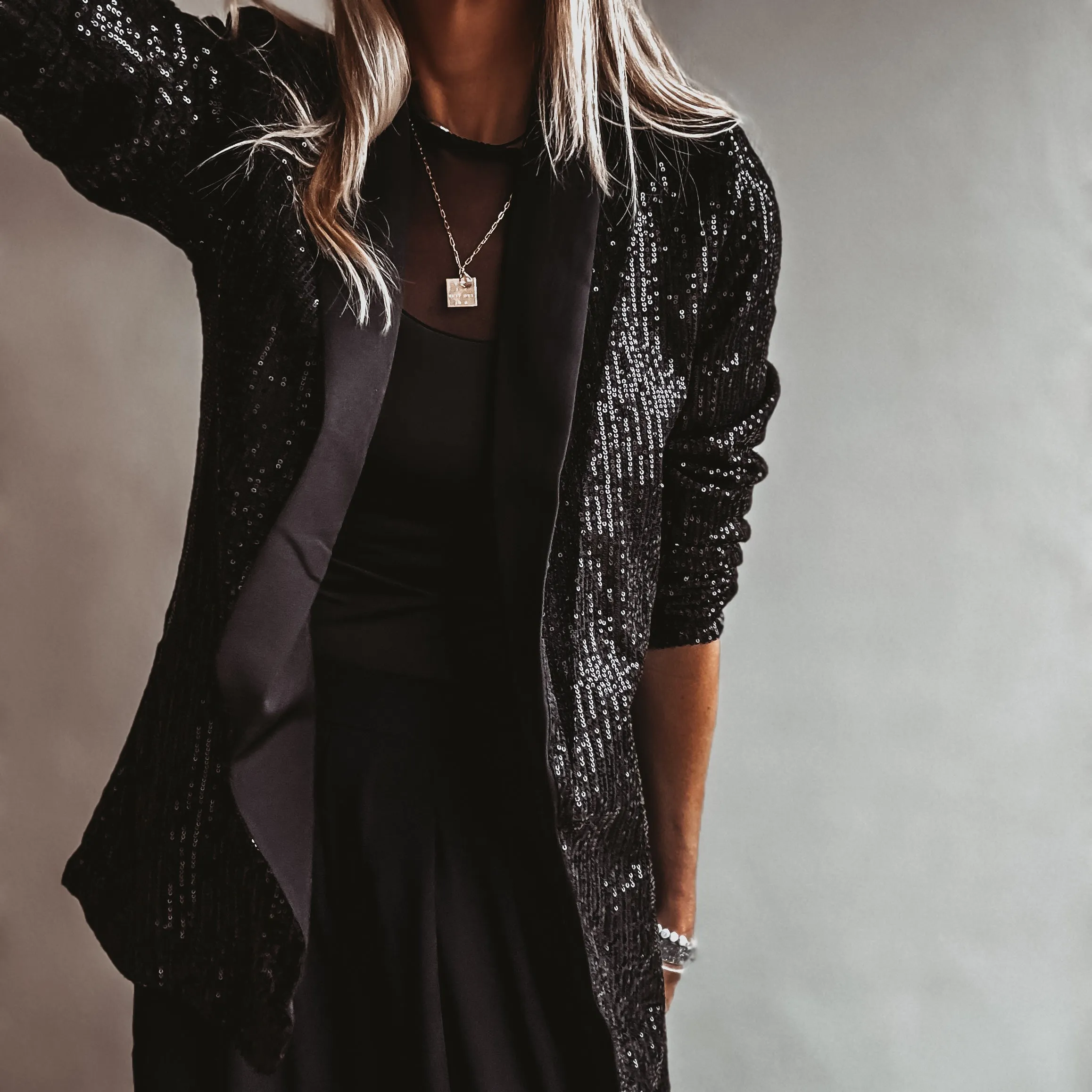 Sequin BLACK blazer *NEW*