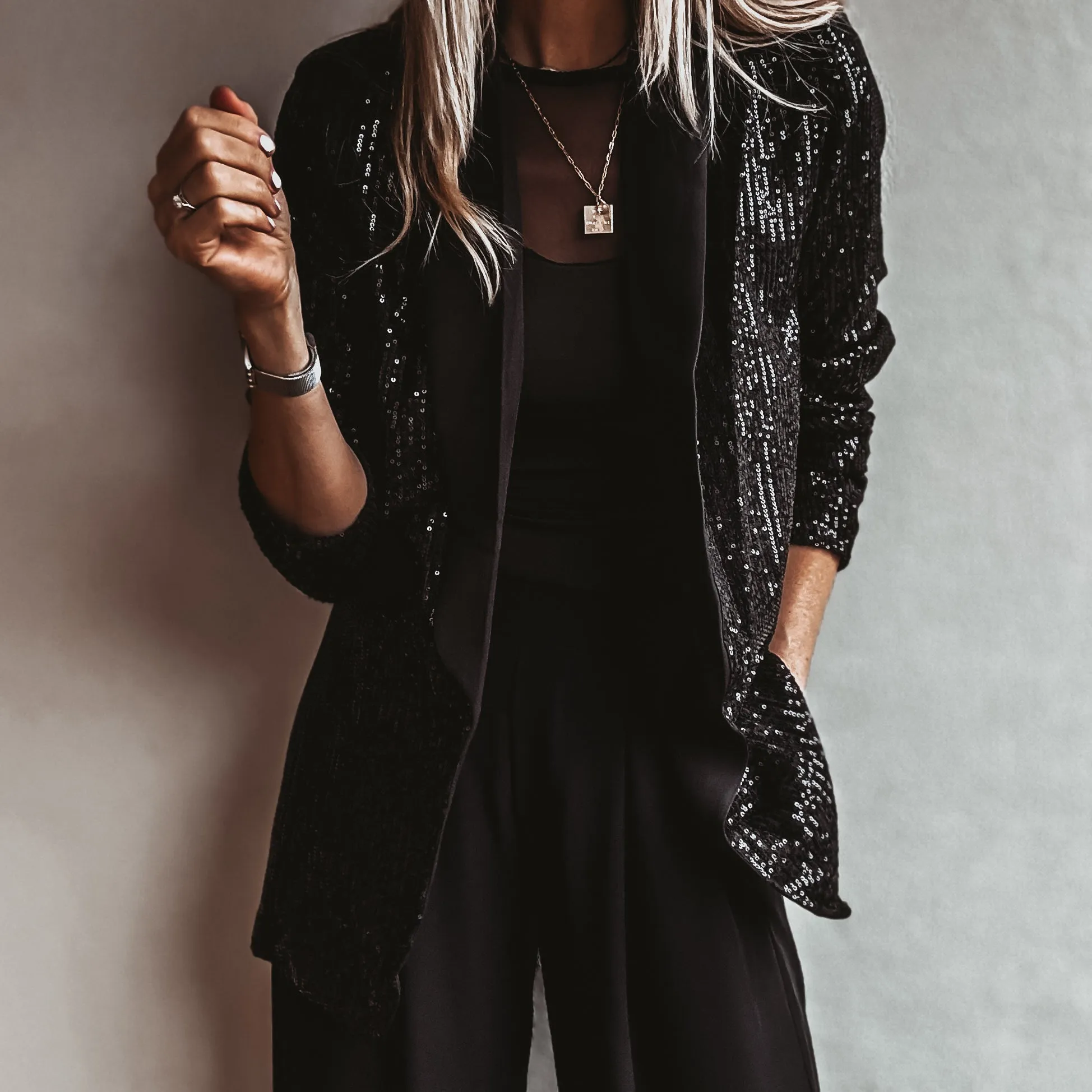 Sequin BLACK blazer *NEW*