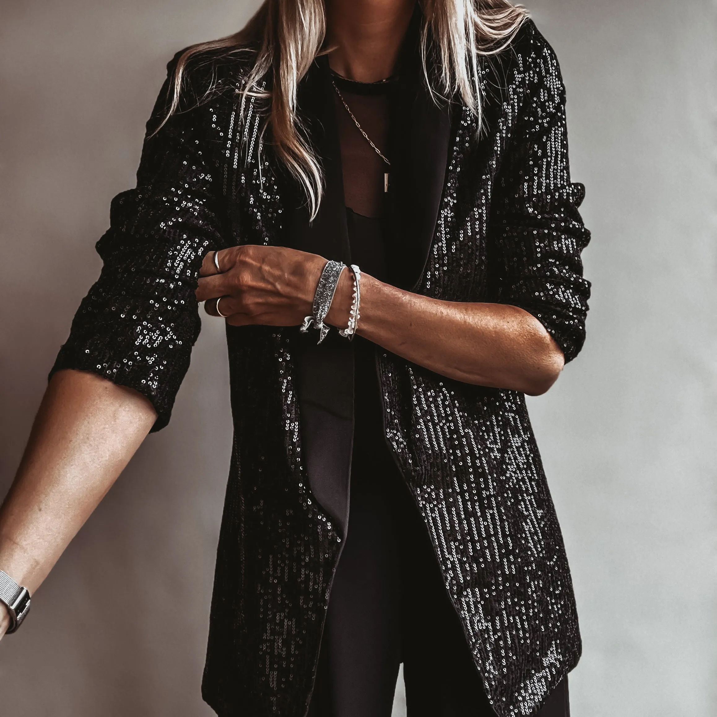 Sequin BLACK blazer *NEW*