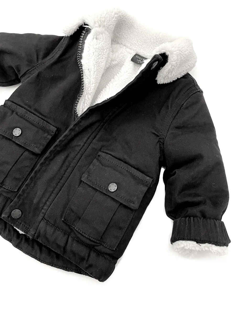 Sherpa Lined Jacket - Black