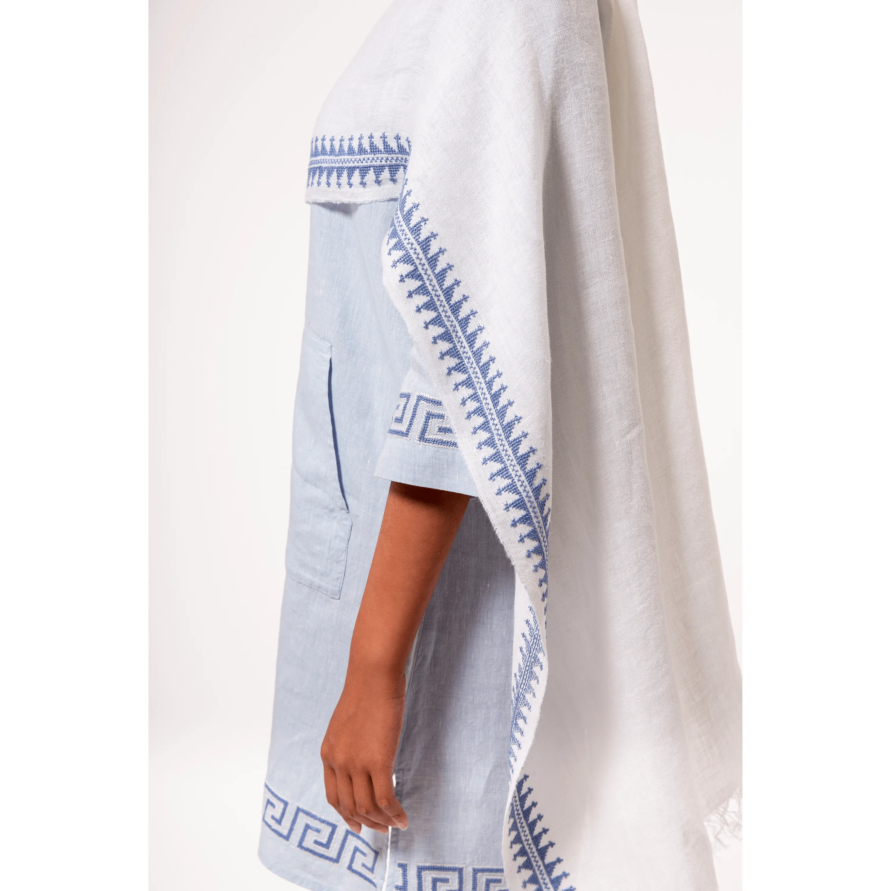 SHORT LINEN TUNIC DRESS GRECA