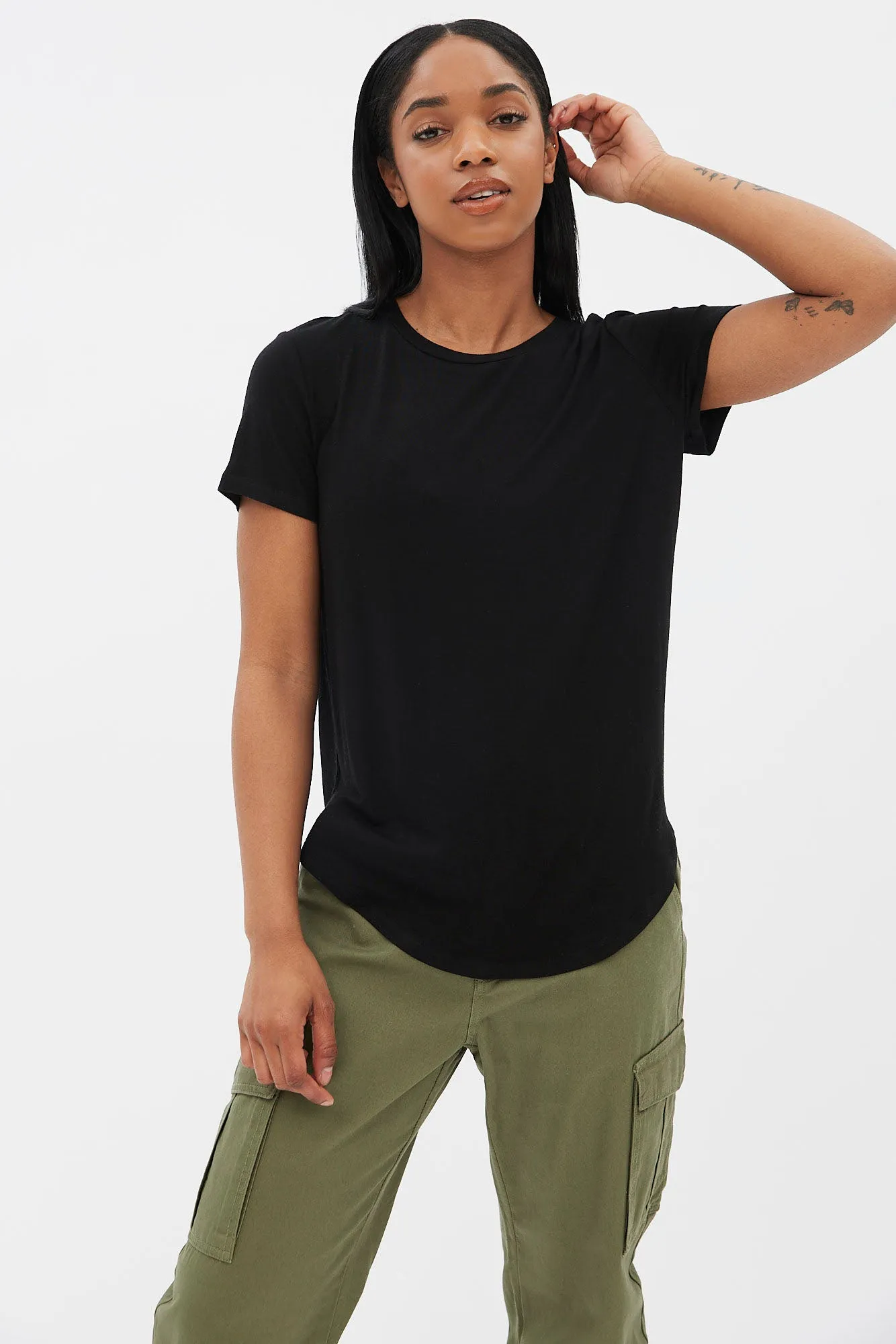 Short Sleeve Crew Neck Relaxed Tee