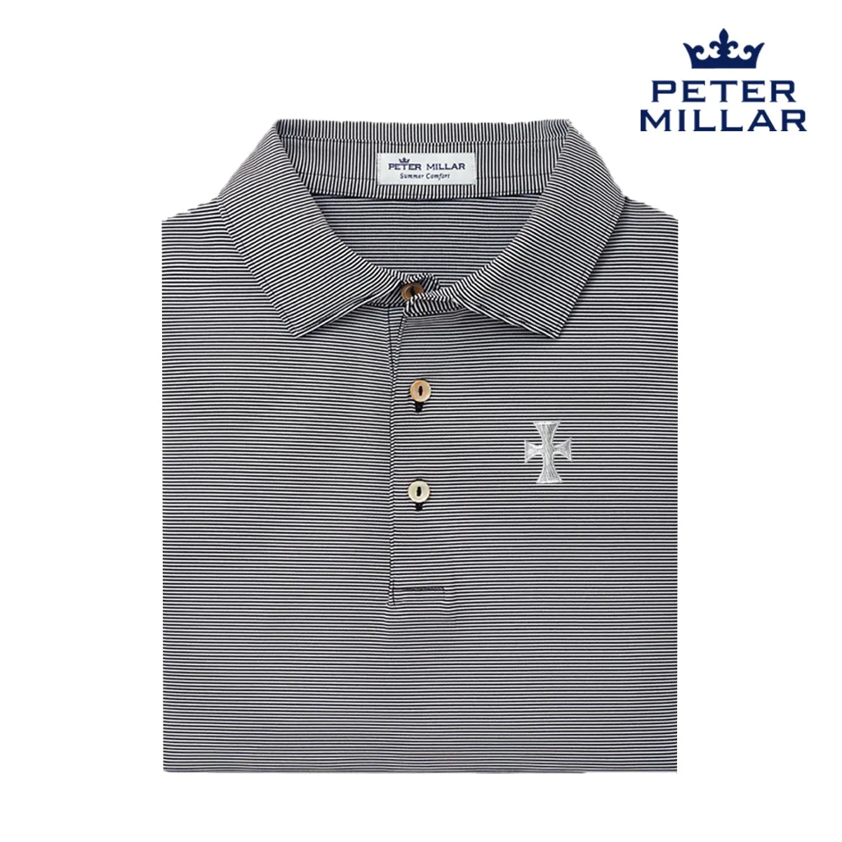 Sigma Chi Peter Millar Jubilee Stripe Stretch Jersey Polo