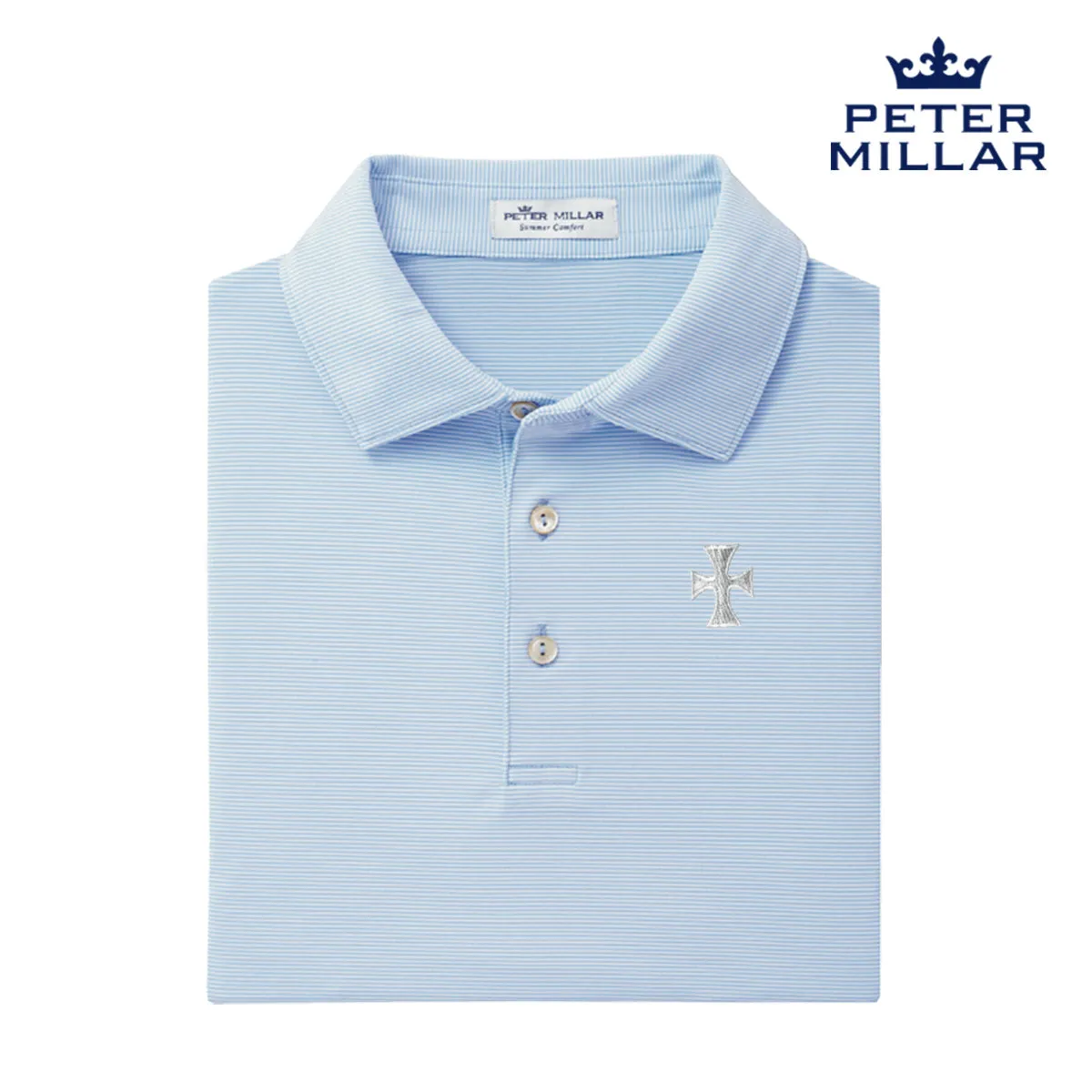 Sigma Chi Peter Millar Jubilee Stripe Stretch Jersey Polo