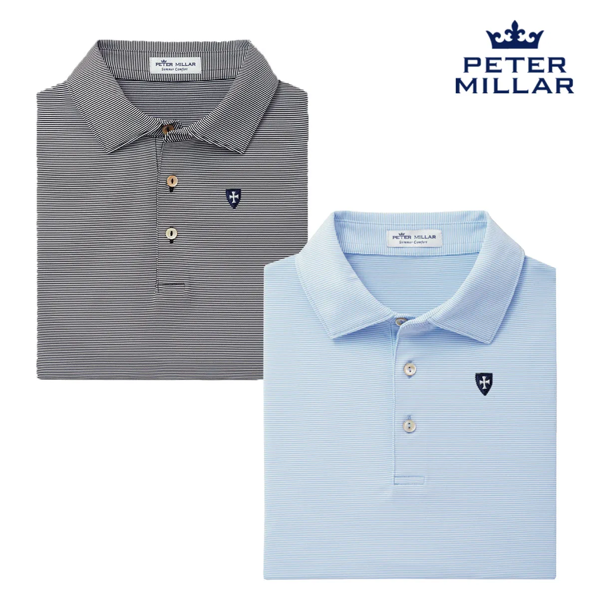 Sigma Chi Peter Millar Polo With Norman Shield