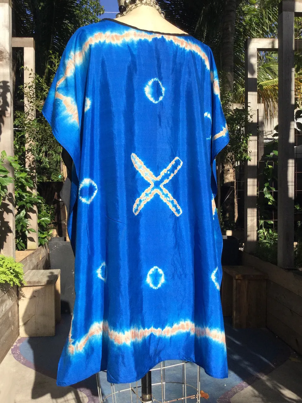 Silk Caftan Almost Famous Collection - Blue Monday