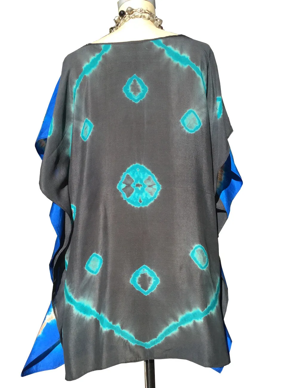 Silk Caftan Almost Famous Collection - Blue Monday