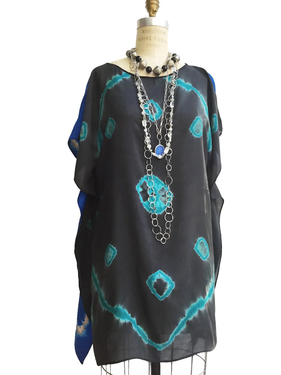 Silk Caftan Almost Famous Collection - Blue Monday