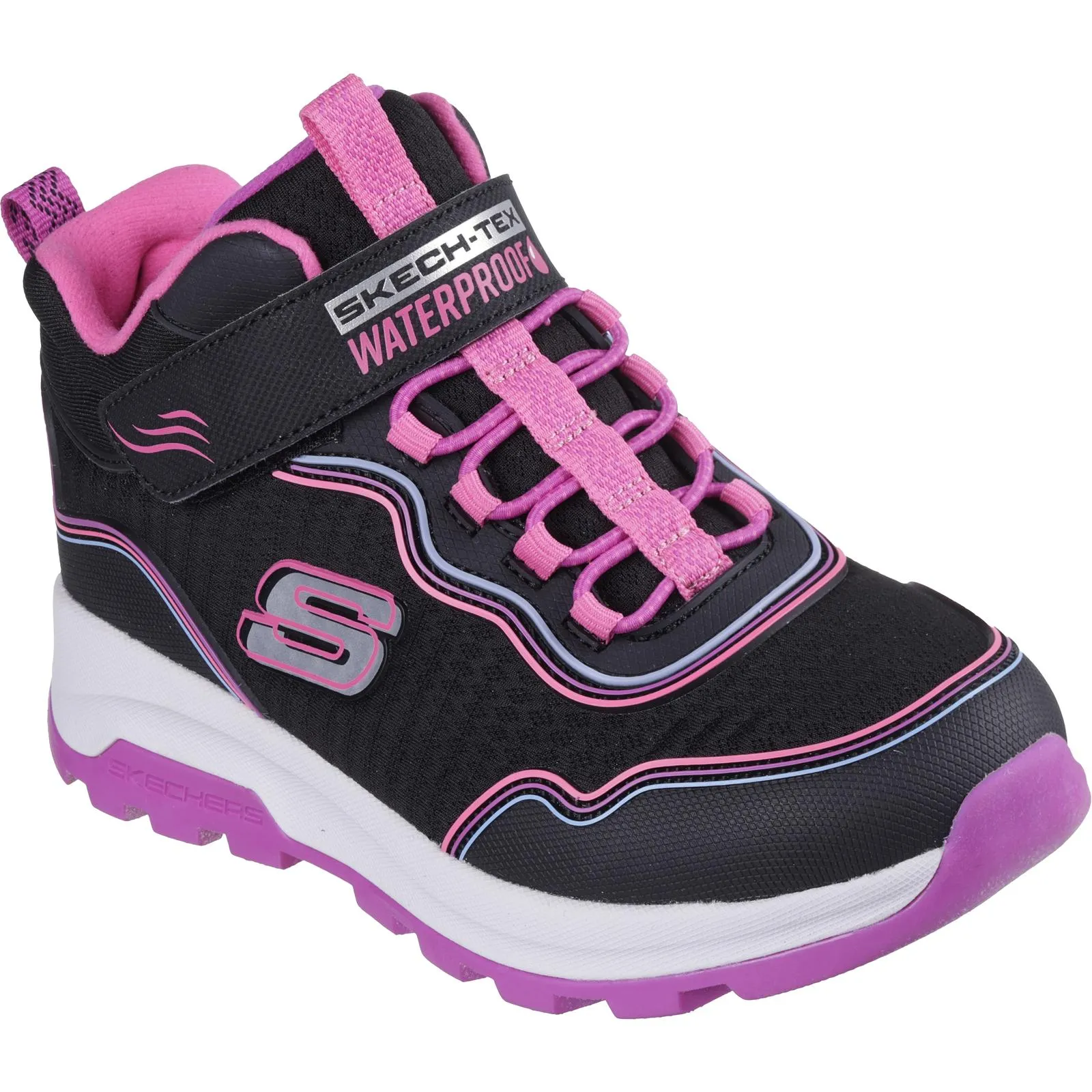 Skechers Kids Storm Blazer Waterproof Light Up Hi Top Trainers