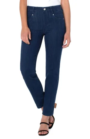 SLIM PULL ON MID RISE MEDIUM WASH GLIDER JEANS