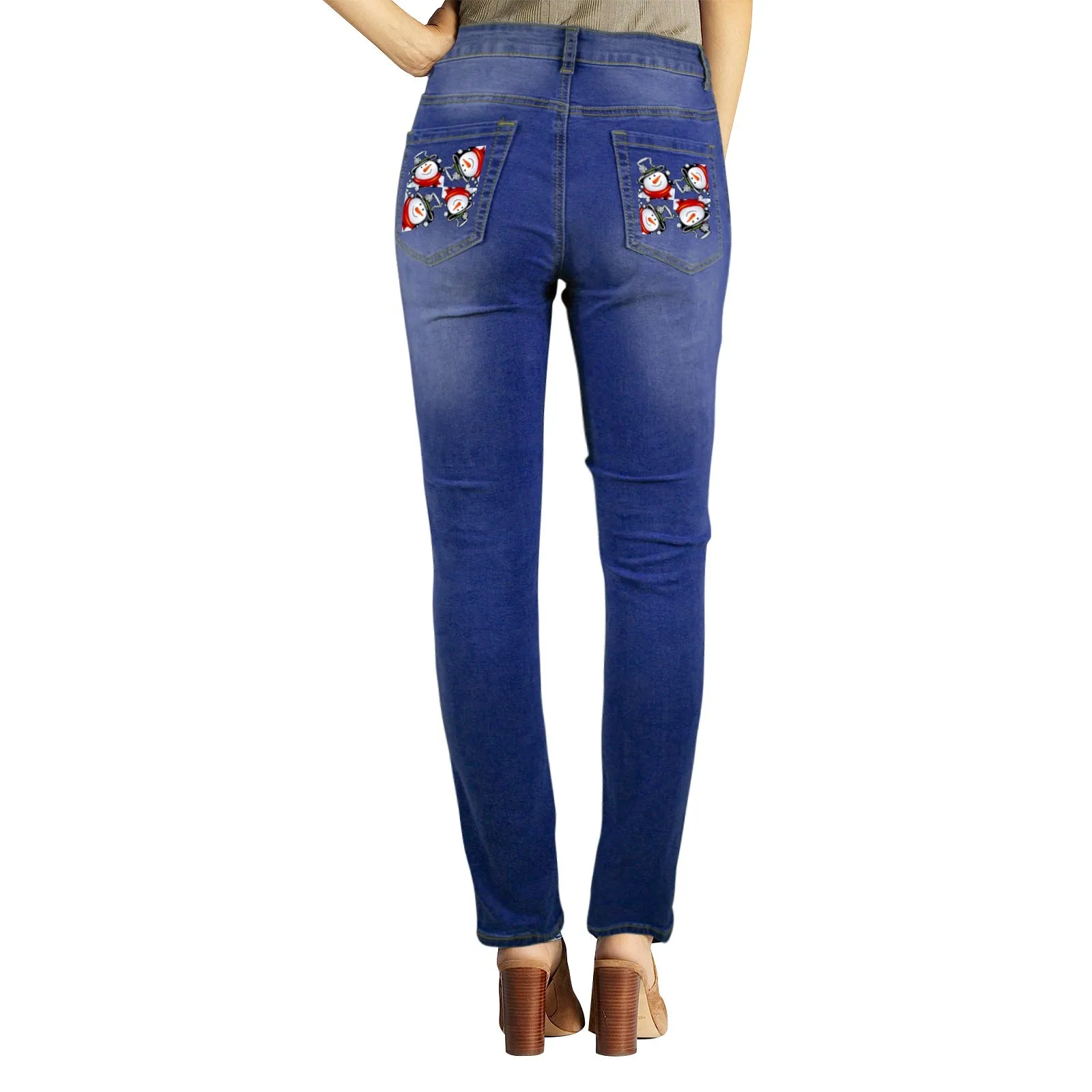 Snow Man's Delight Women's Christmas Jeans