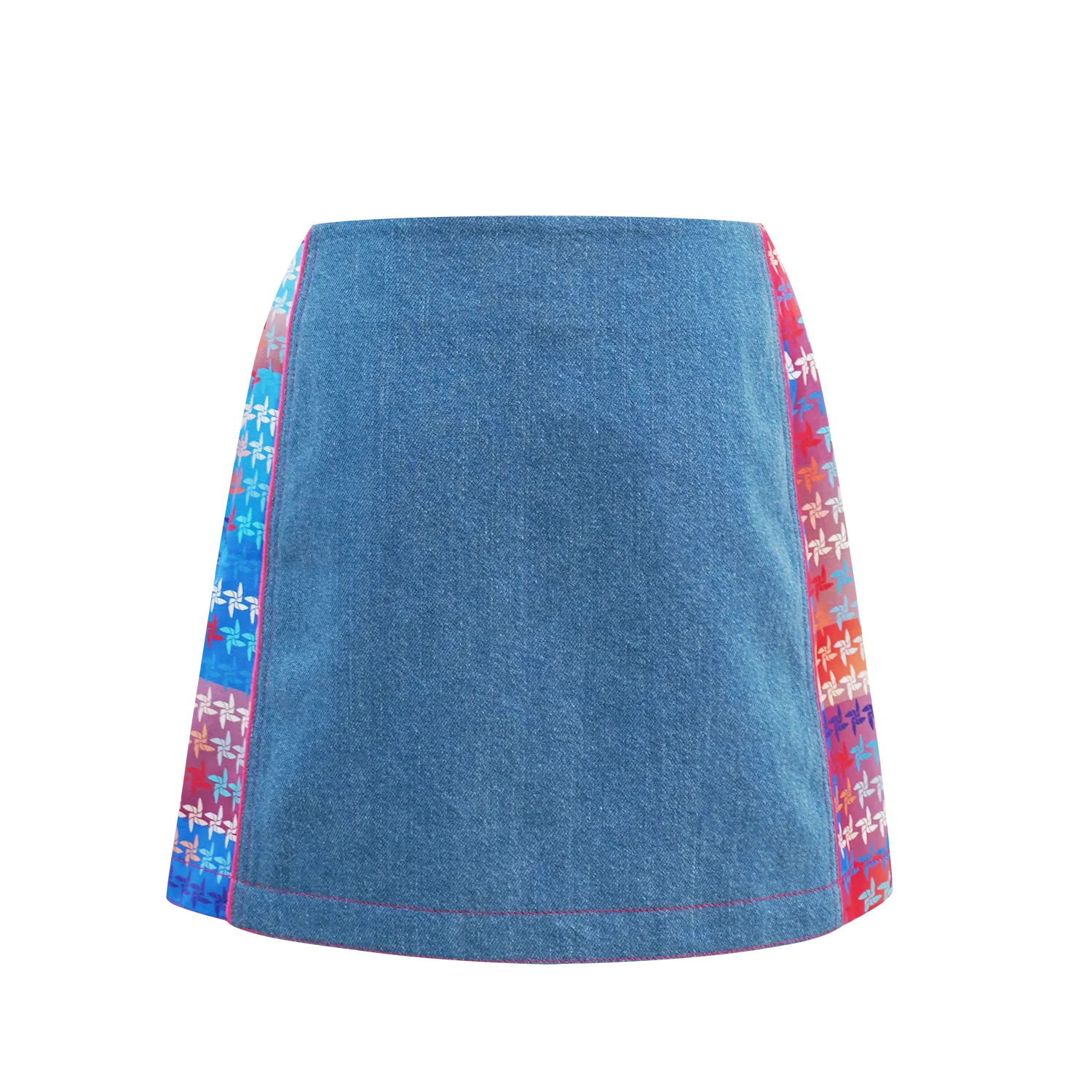 SPARKLE BY KAREN CHAN x  HK Heritage Museum【FRUITFUL HARMONY】Eco-Denim Mini Skirt (幸運風車)  (風調雨順)