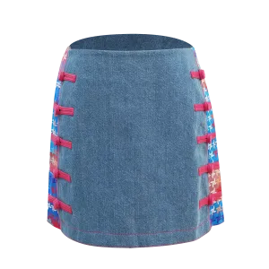 SPARKLE BY KAREN CHAN x  HK Heritage Museum【FRUITFUL HARMONY】Eco-Denim Mini Skirt (幸運風車)  (風調雨順)