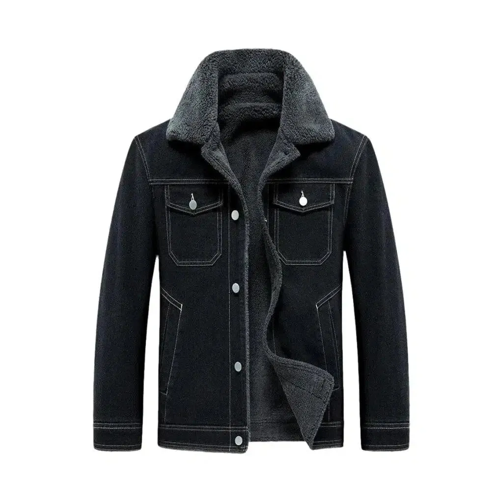 Street sherpa denim jacket
 for men