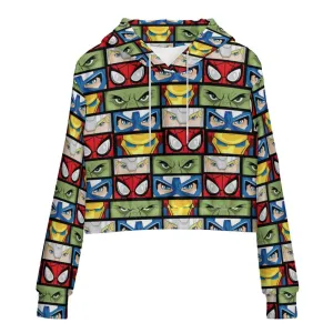 Super Heroes Eyes Women's Cropped Hoodie