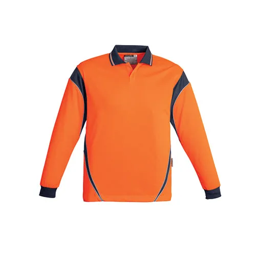 Syzmik Workwear | Mens Hi Vis Aztec Long Sleeve Polo | ZH249