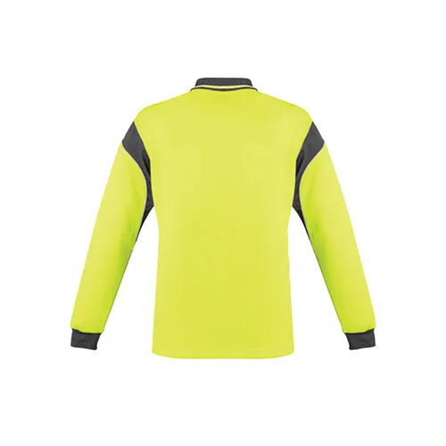 Syzmik Workwear | Mens Hi Vis Aztec Long Sleeve Polo | ZH249