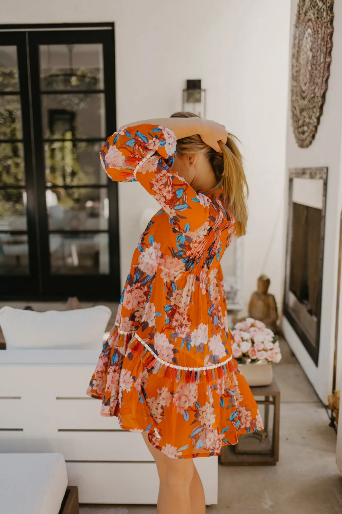 Taj Floral Orange Tunic