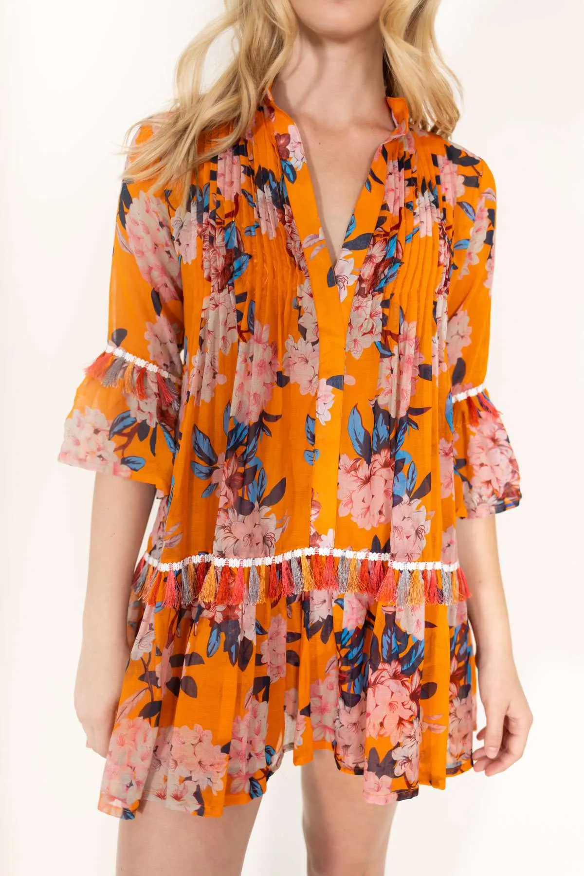 Taj Floral Orange Tunic