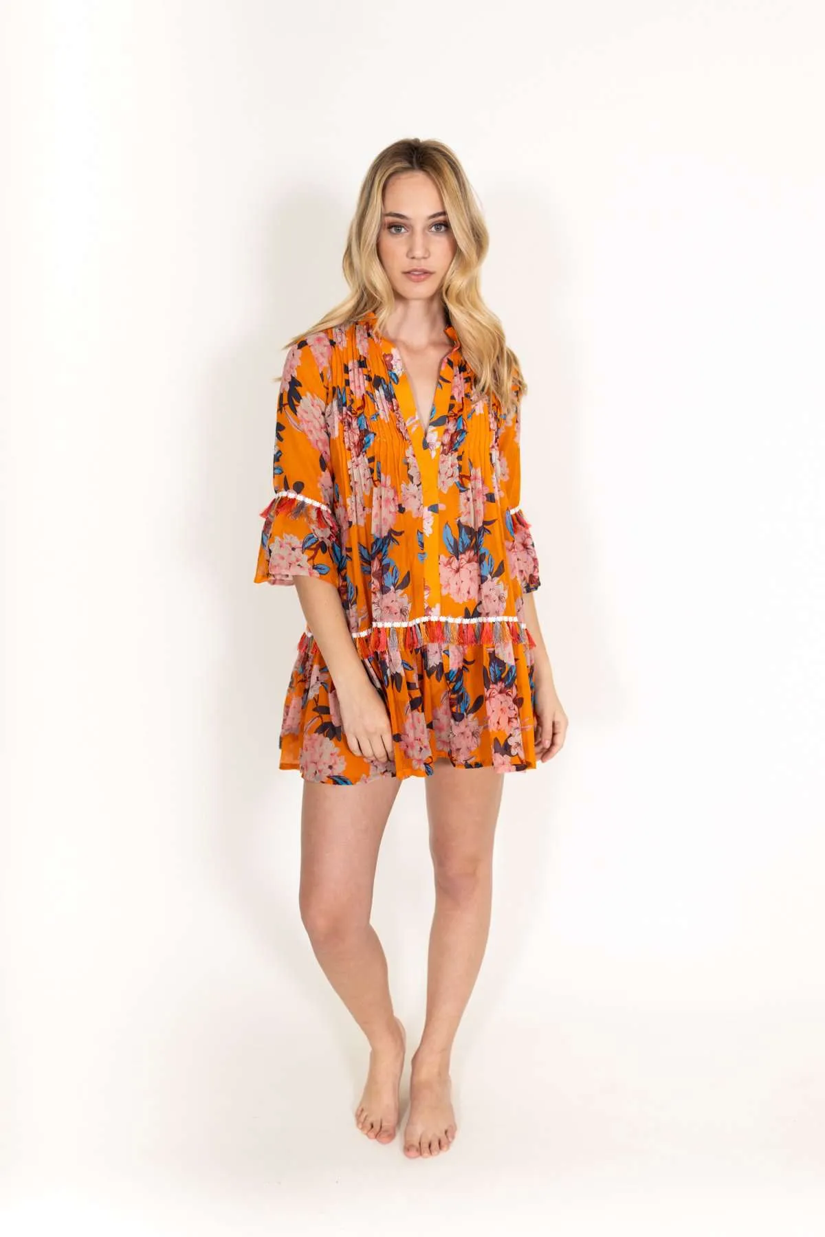 Taj Floral Orange Tunic