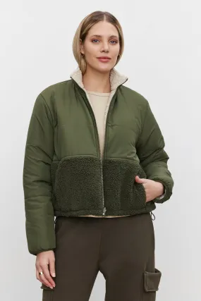 TASHA REVERSIBLE PUFFER SHERPA JACKET