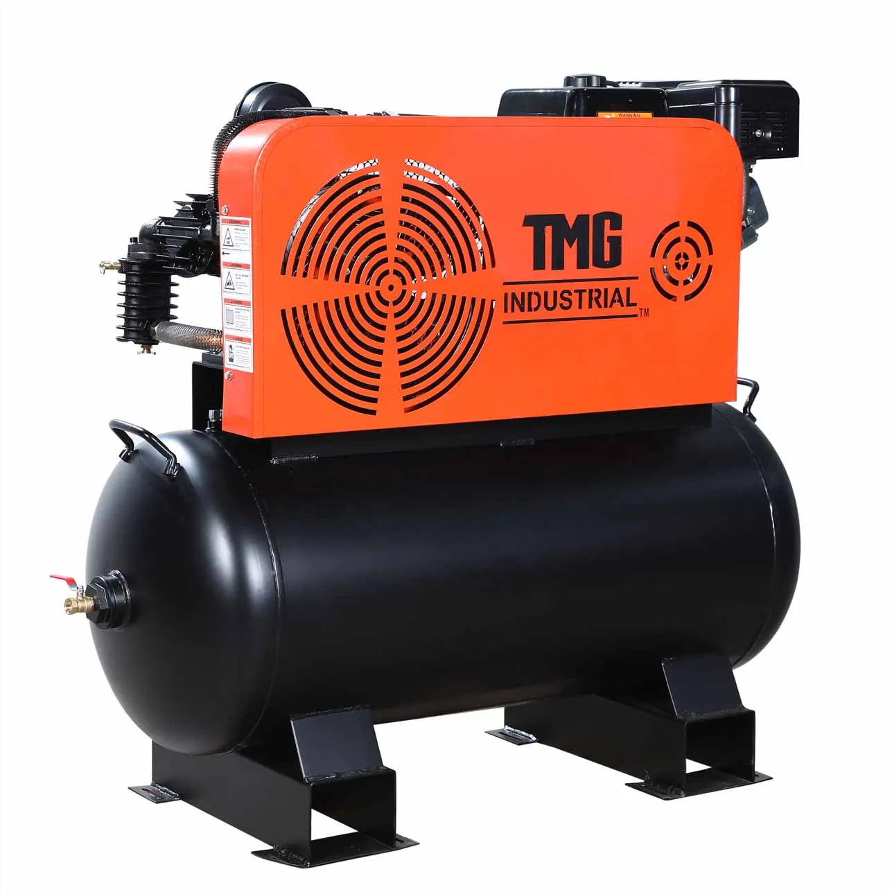 TMG Industrial 60 Gallon 2-Stage Truck Mounted Air Compressor, 14 HP LONCIN G420F Engine, , Horizontal Tank, 18.5 CFM @ 175 PSI, TMG-GAC65