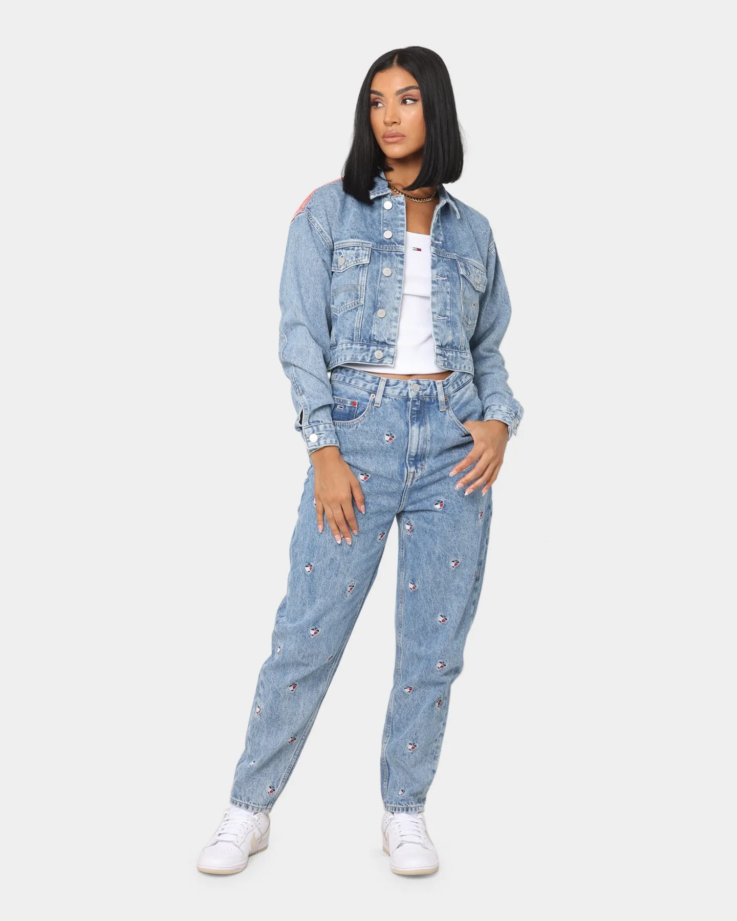 Tommy Jeans Women's Cropped Trucker Jacket Denim