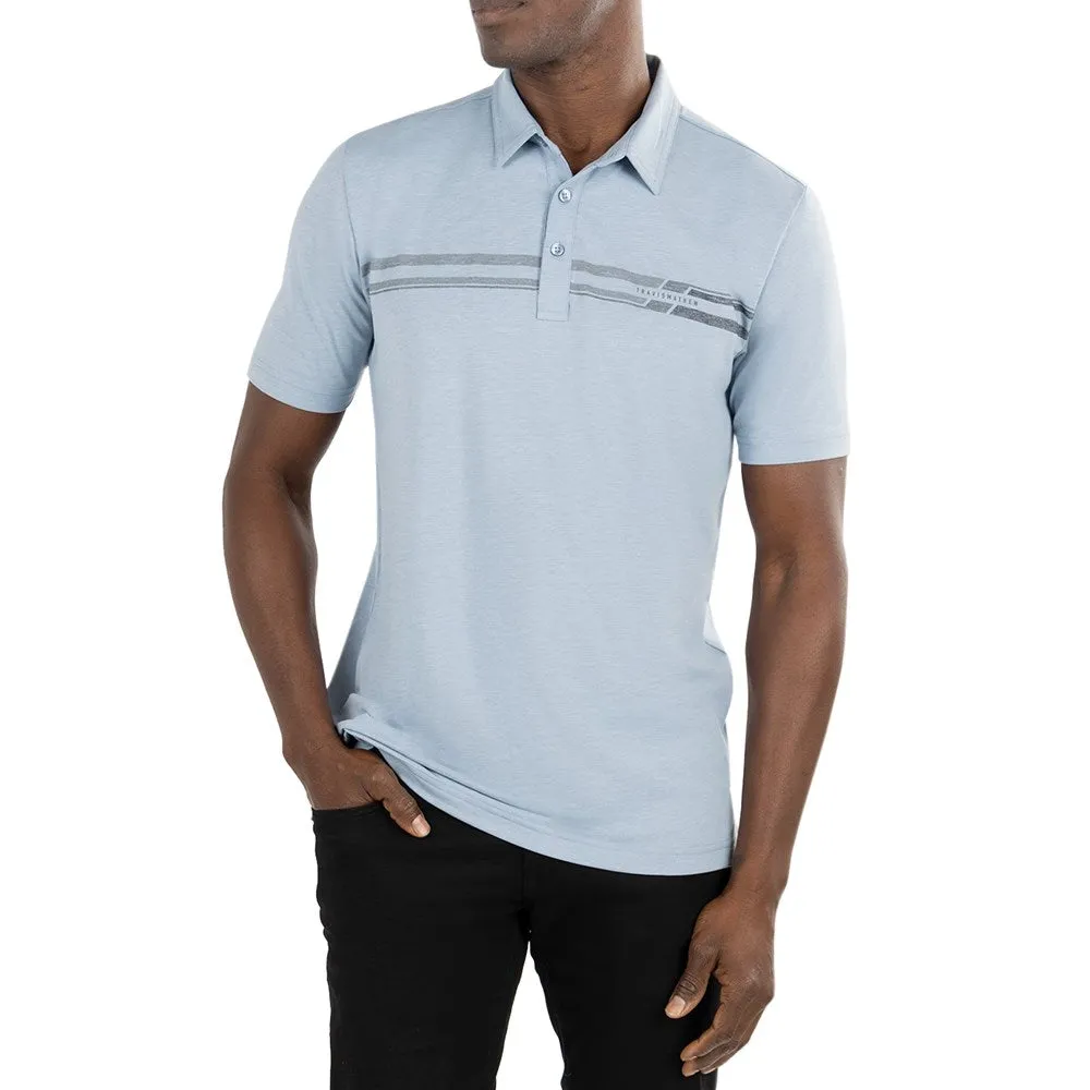 Travis Mathew Desert Drive Golf Polo Shirt - Faded Denim