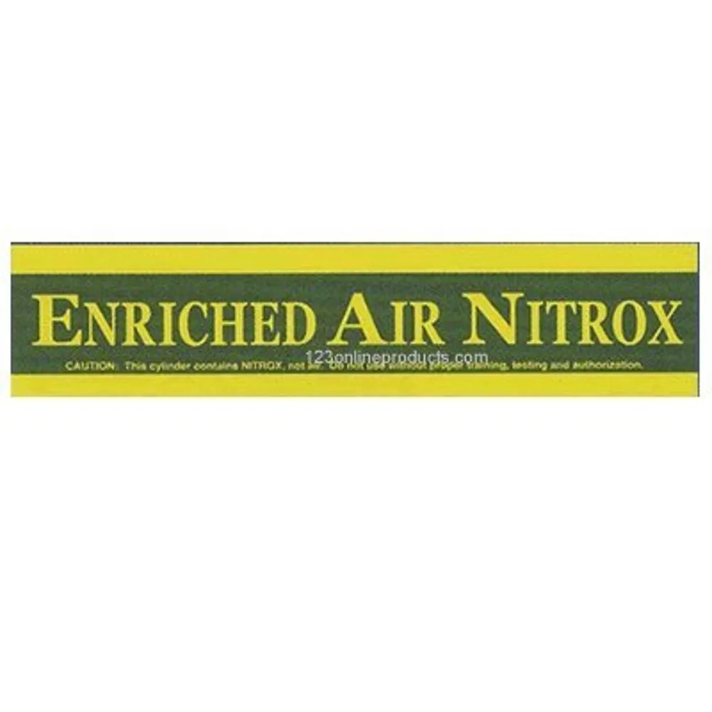 Trident Enriched Air Tank Band Sticker