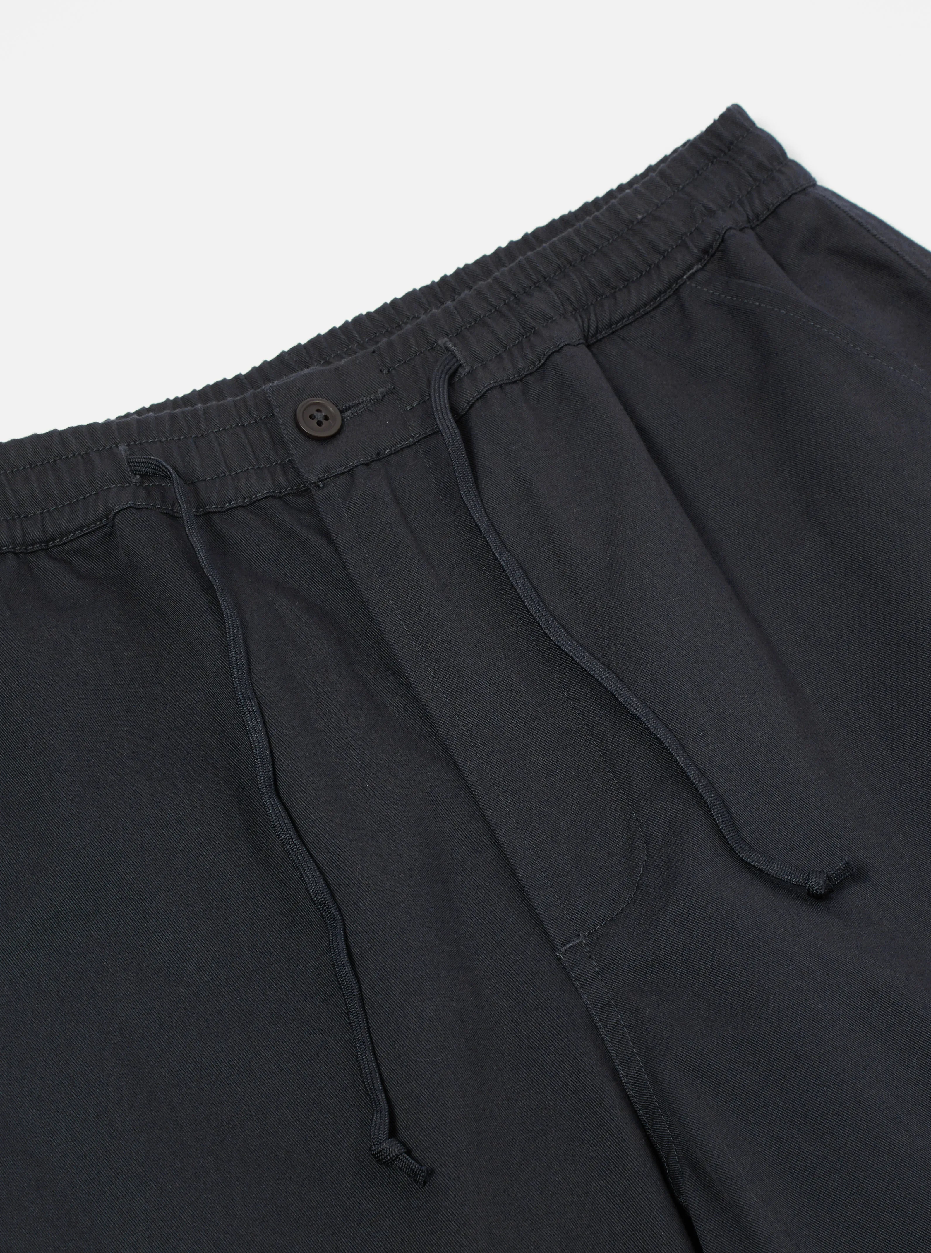 Universal Works Hi Water Trouser in Black Twill