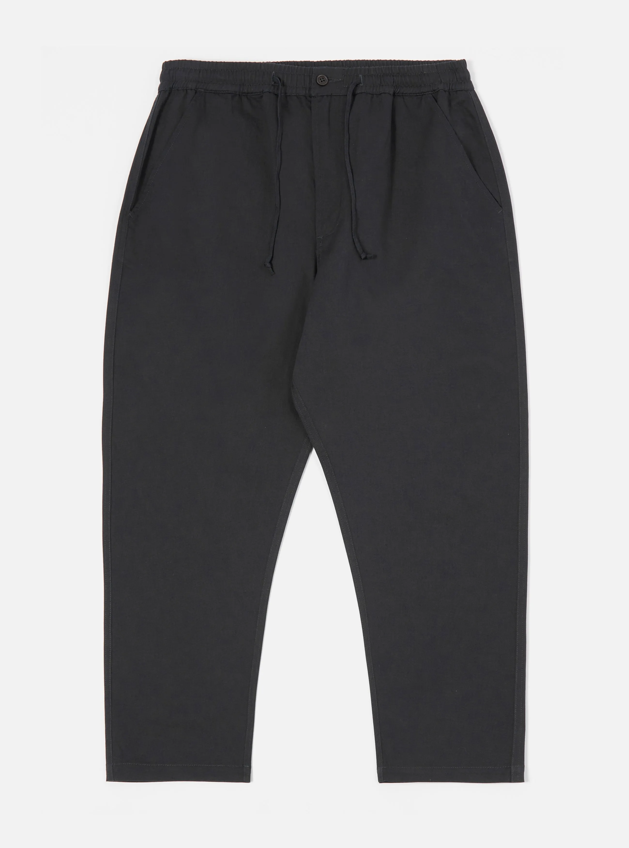 Universal Works Hi Water Trouser in Black Twill