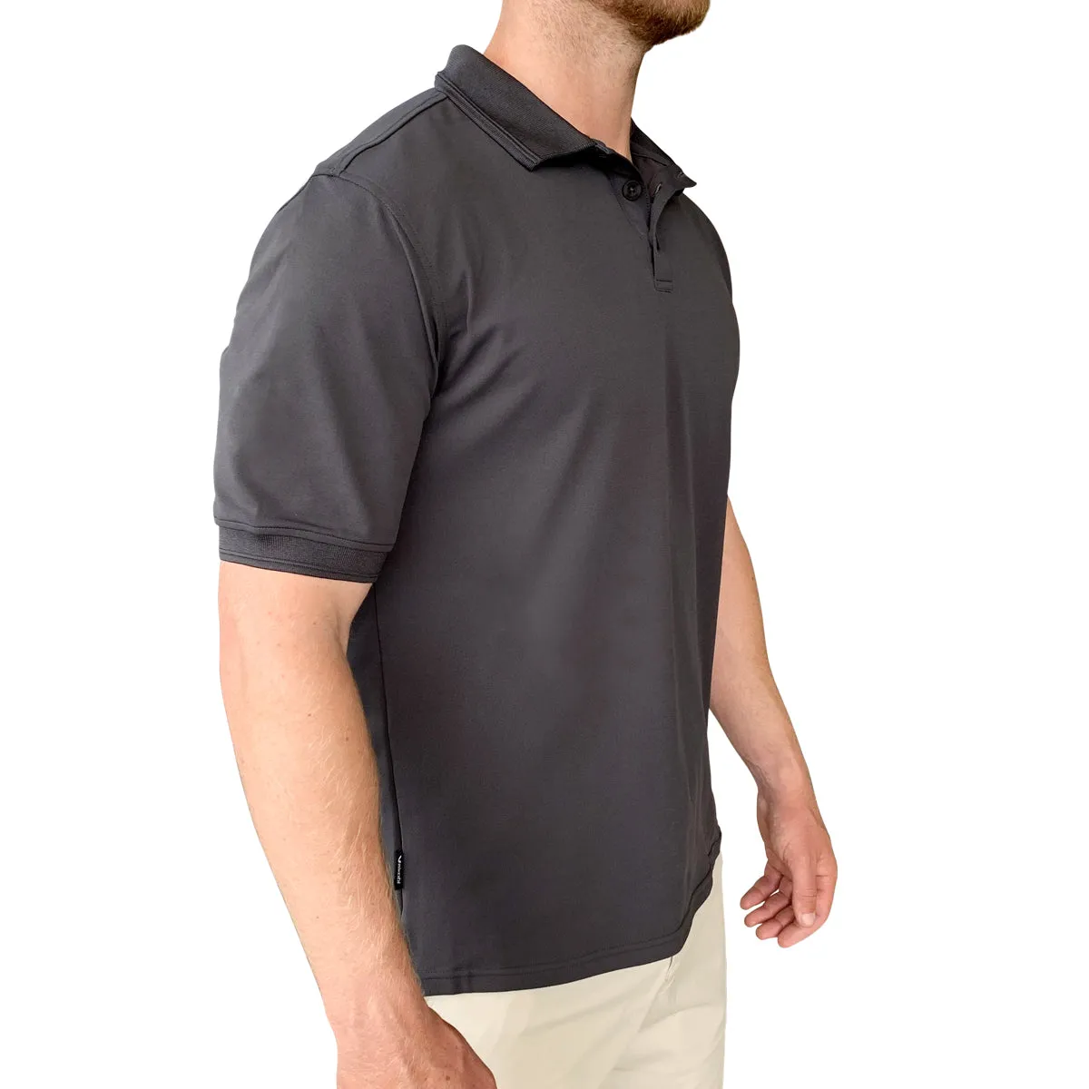 VAIKOBI ANTIBES S/S TECH POLO Charcoal