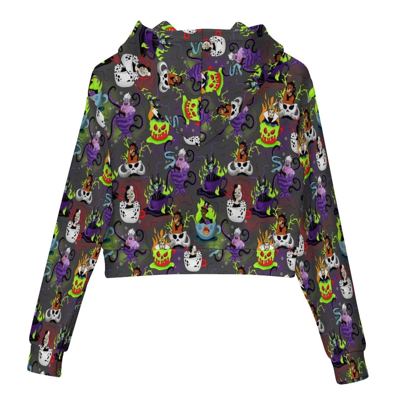 Villain Teacups Women's Cropped Hoodie